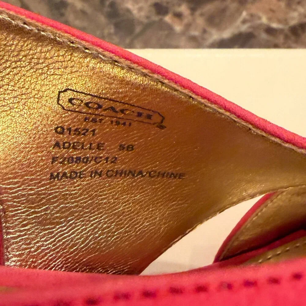 Coach Adelle Nubuck Blossom Colored Platform Heels (Size 5) - Picture 10 of 15